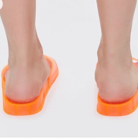 Orange Slip on Sandals - Picture 4 of 5